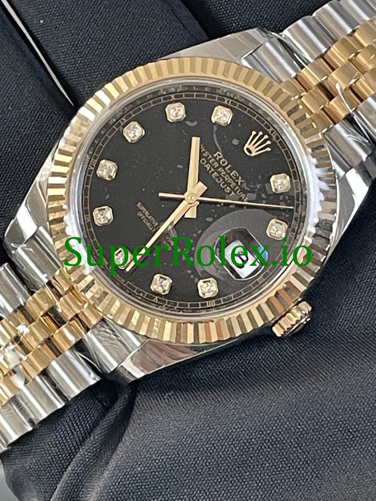 Steel and Yellow Gold Black Diamond Dial Datejust 41 Ref.126333