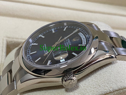 Day-Date 36MM White Gold Blue Index Dial Ref.118209
