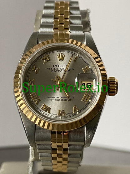 Lady-Datejust 26MM Two Tone Silver Roman Dial Ref.69173