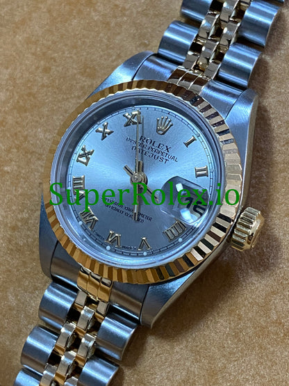 Lady-Datejust 26MM Two Tone Silver Roman Dial Ref.69173