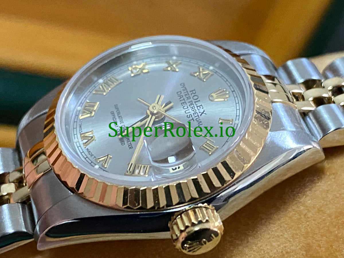 Lady-Datejust 26MM Two Tone Silver Roman Dial Ref.69173