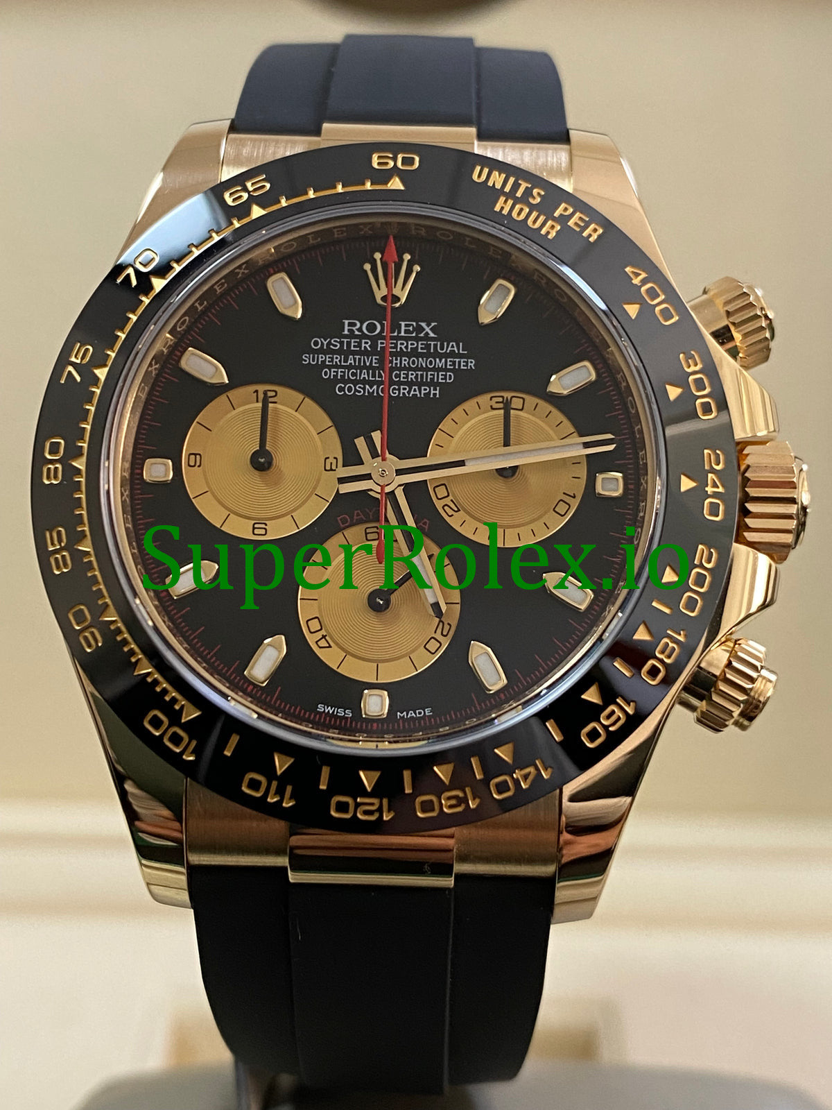 Cosmograph Daytona 40 Yellow Gold Black Index Dial Ref.116518LN