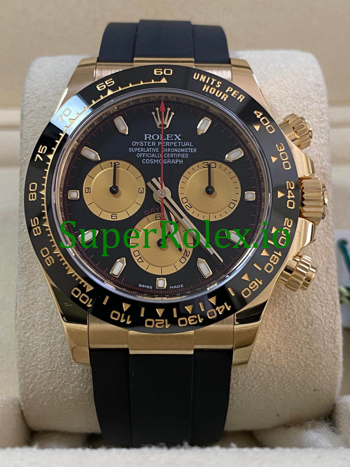 Cosmograph Daytona 40 Yellow Gold Black Index Dial Ref.116518LN
