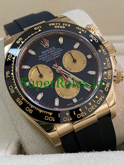 Cosmograph Daytona 40 Yellow Gold Black Index Dial Ref.116518LN