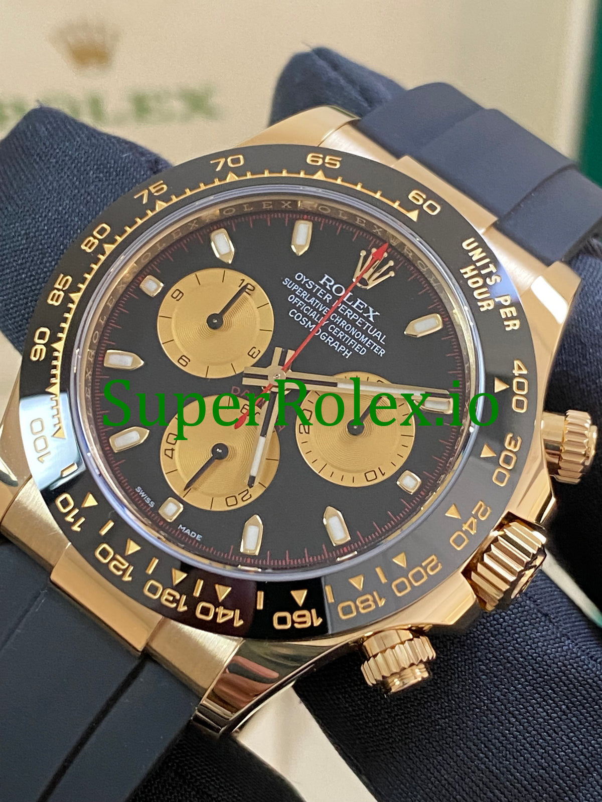 Cosmograph Daytona 40 Yellow Gold Black Index Dial Ref.116518LN