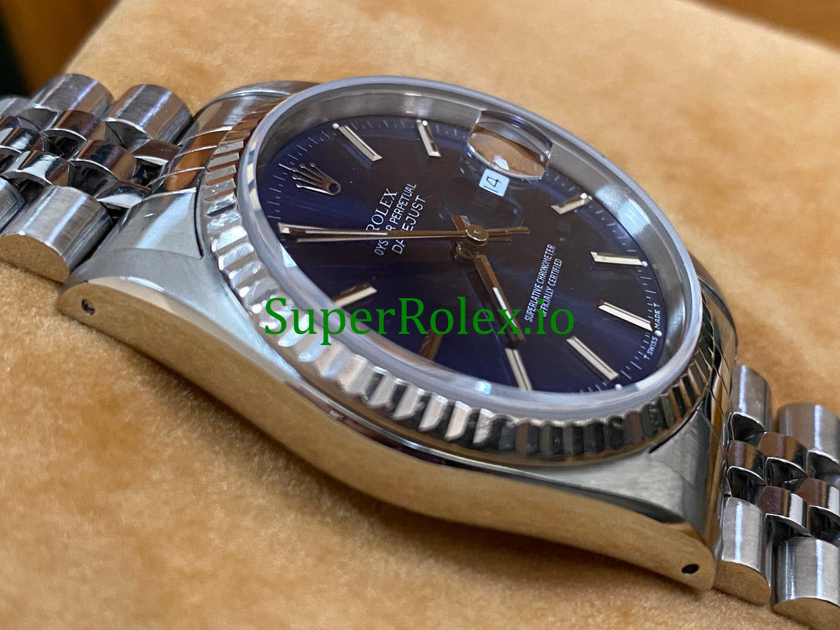 Datejust 36 Steel Blue Index Dial Ref.16234