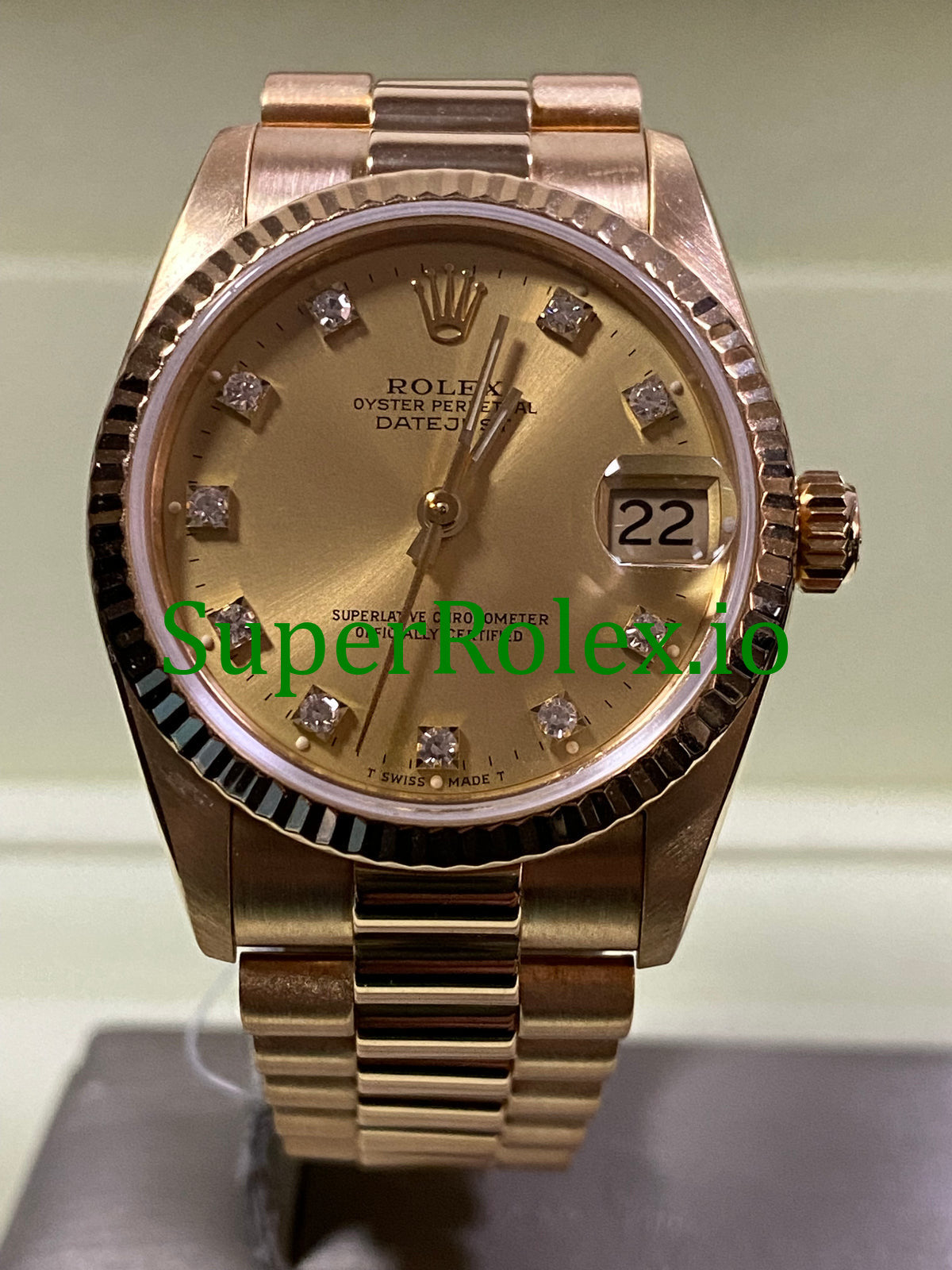 Datejust 31 Yellow Gold Diamond Dial Ref.68278
