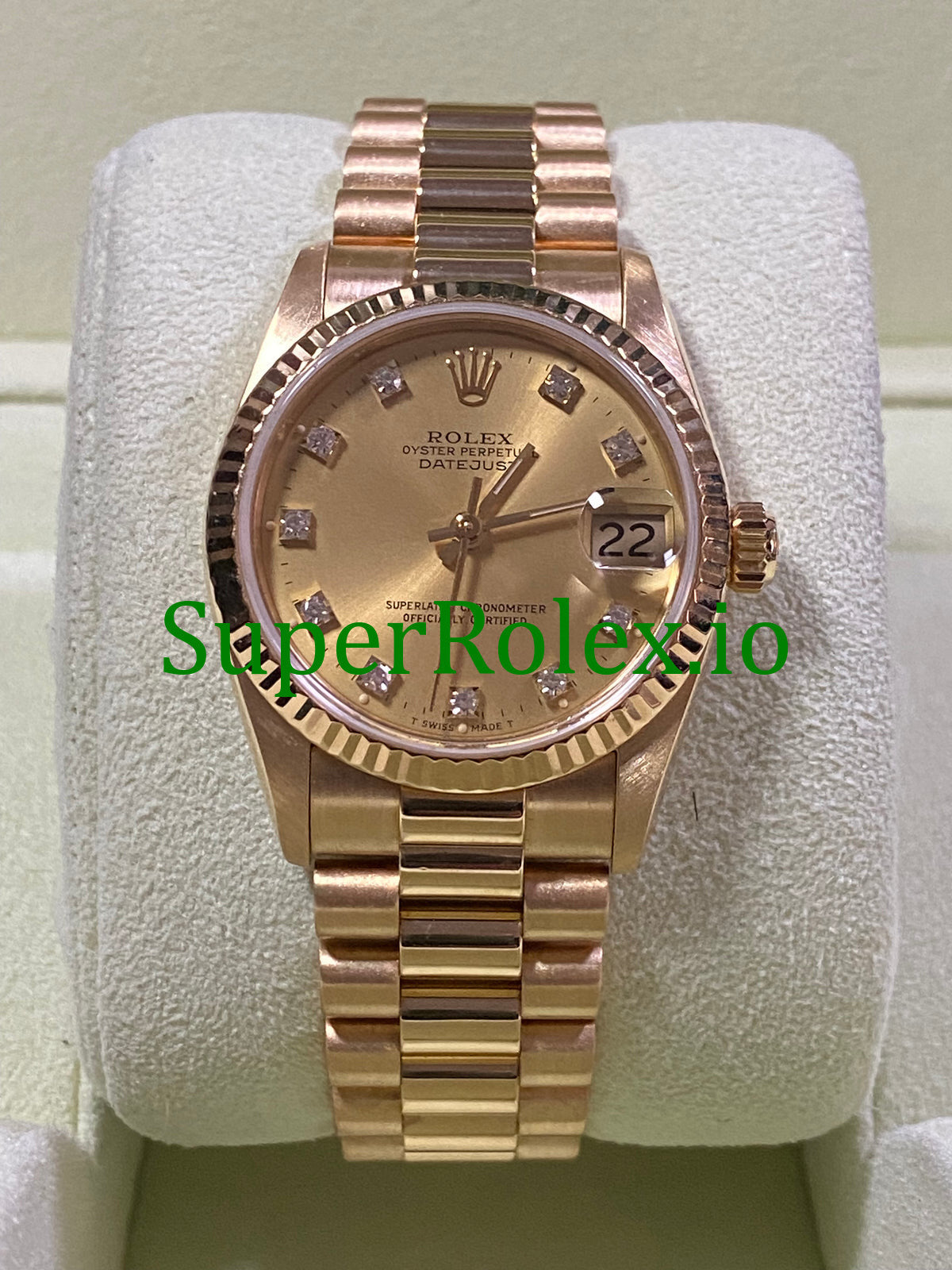 Datejust 31 Yellow Gold Diamond Dial Ref.68278