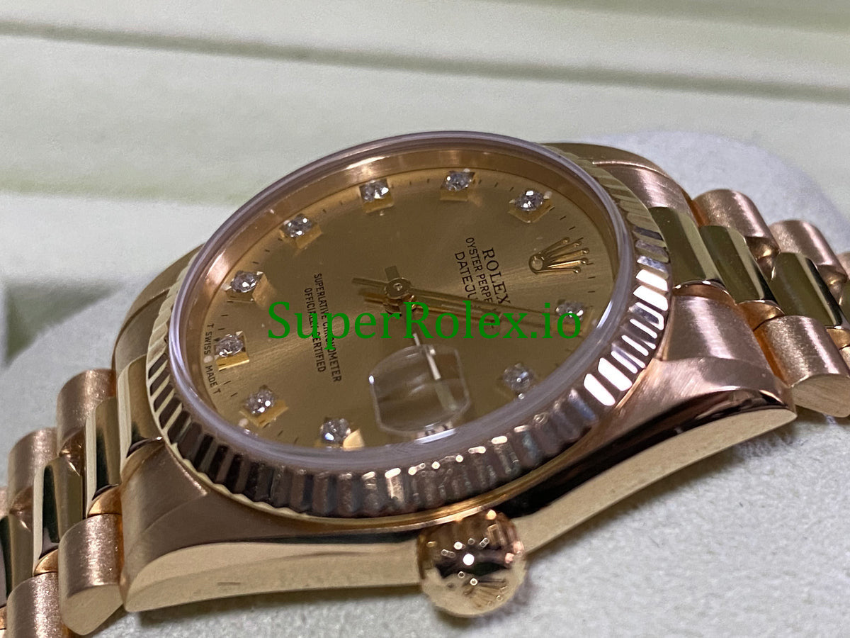 Datejust 31 Yellow Gold Diamond Dial Ref.68278