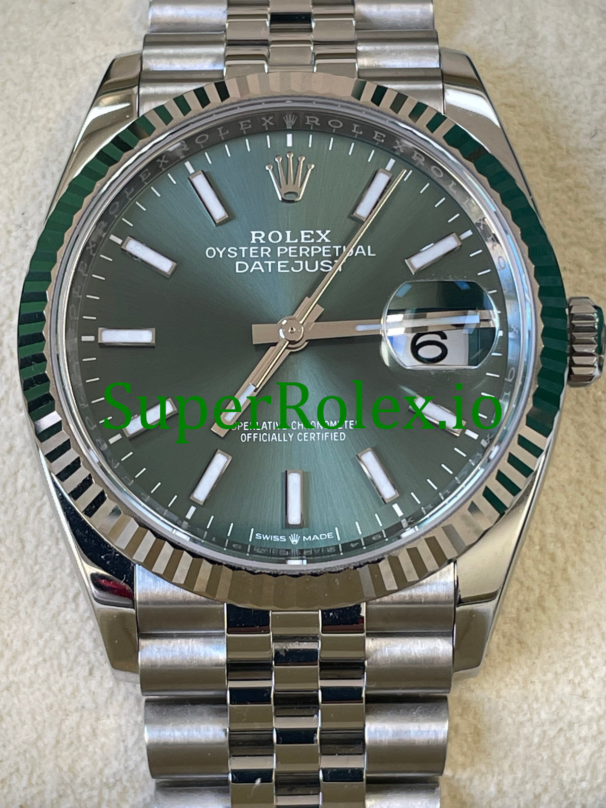 Datejust 36 Steel Mint Green Dial Ref.126234