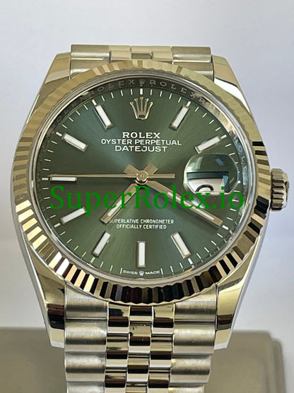 Datejust 36 Steel Mint Green Dial Ref.126234