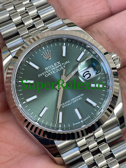 Datejust 36 Steel Mint Green Dial Ref.126234