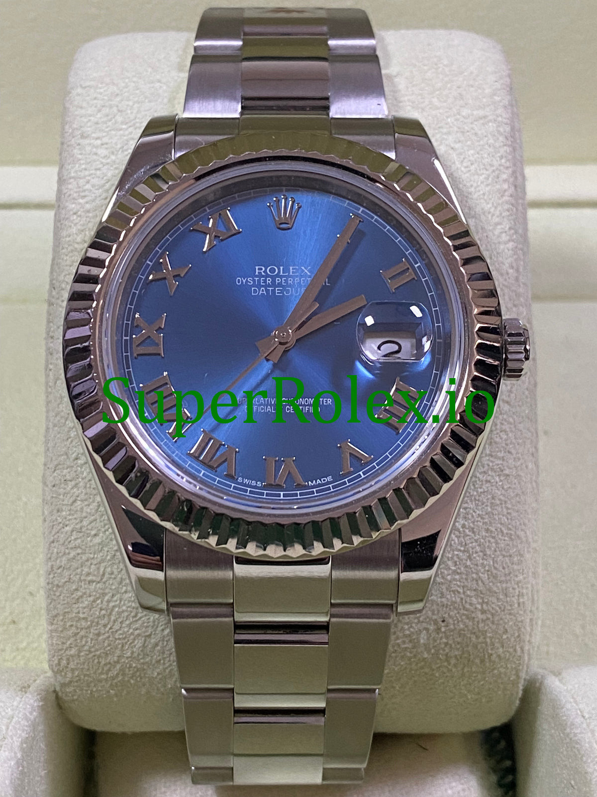 Datejust II 41 Steel Blue Roman Dial Ref.116334