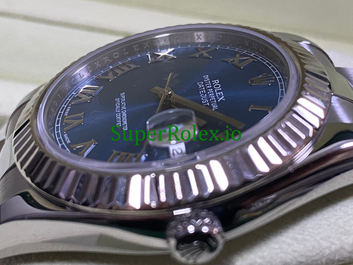 Datejust II 41 Steel Blue Roman Dial Ref.116334