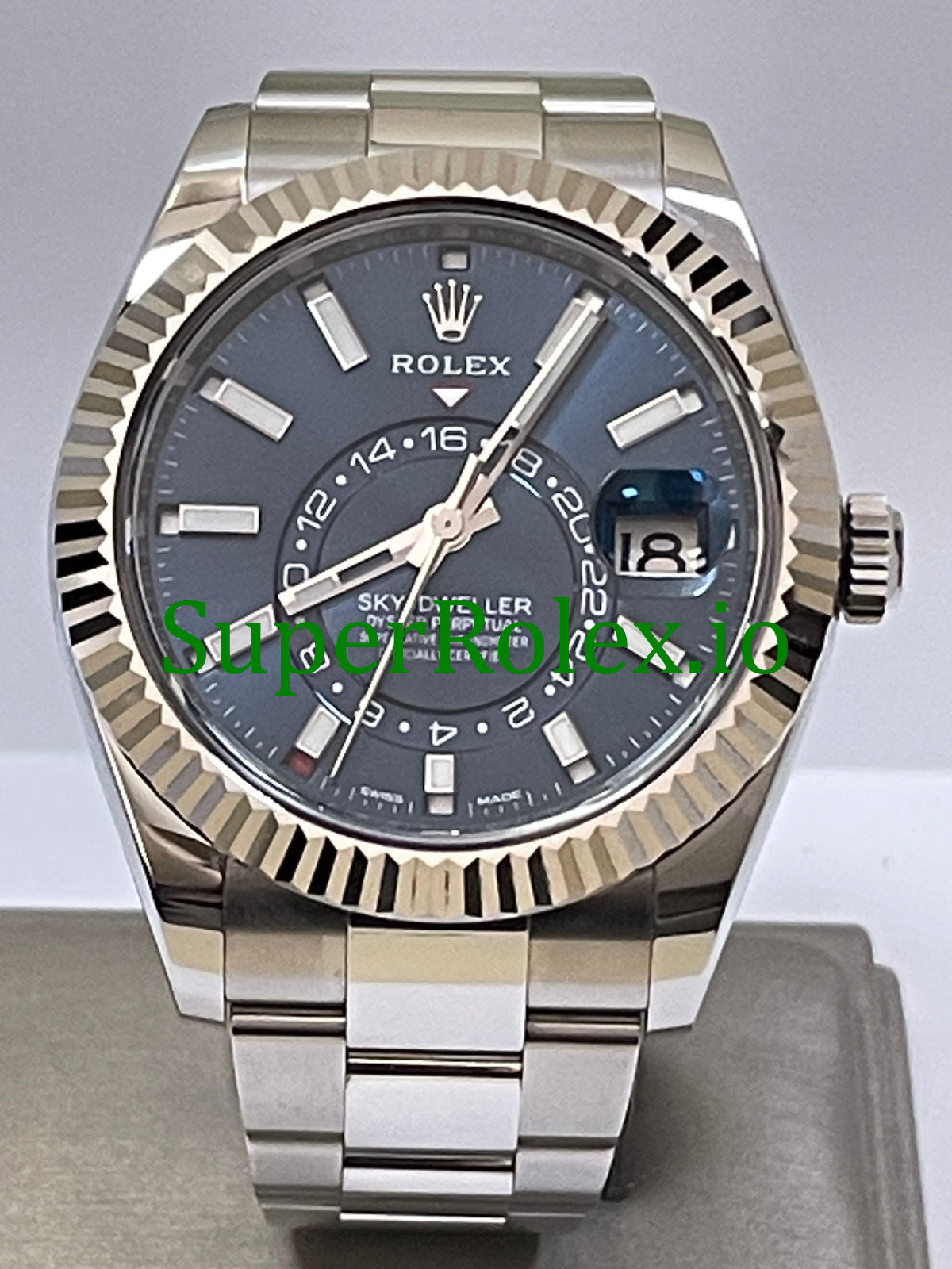 Sky-Dweller White Rolesor Ref.326934 - Blue Dial