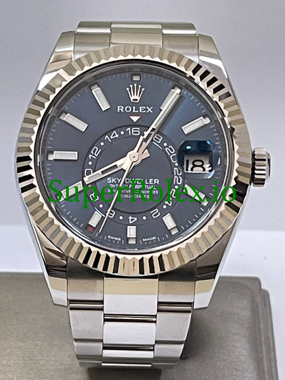 Sky-Dweller White Rolesor Ref.326934 - Blue Dial
