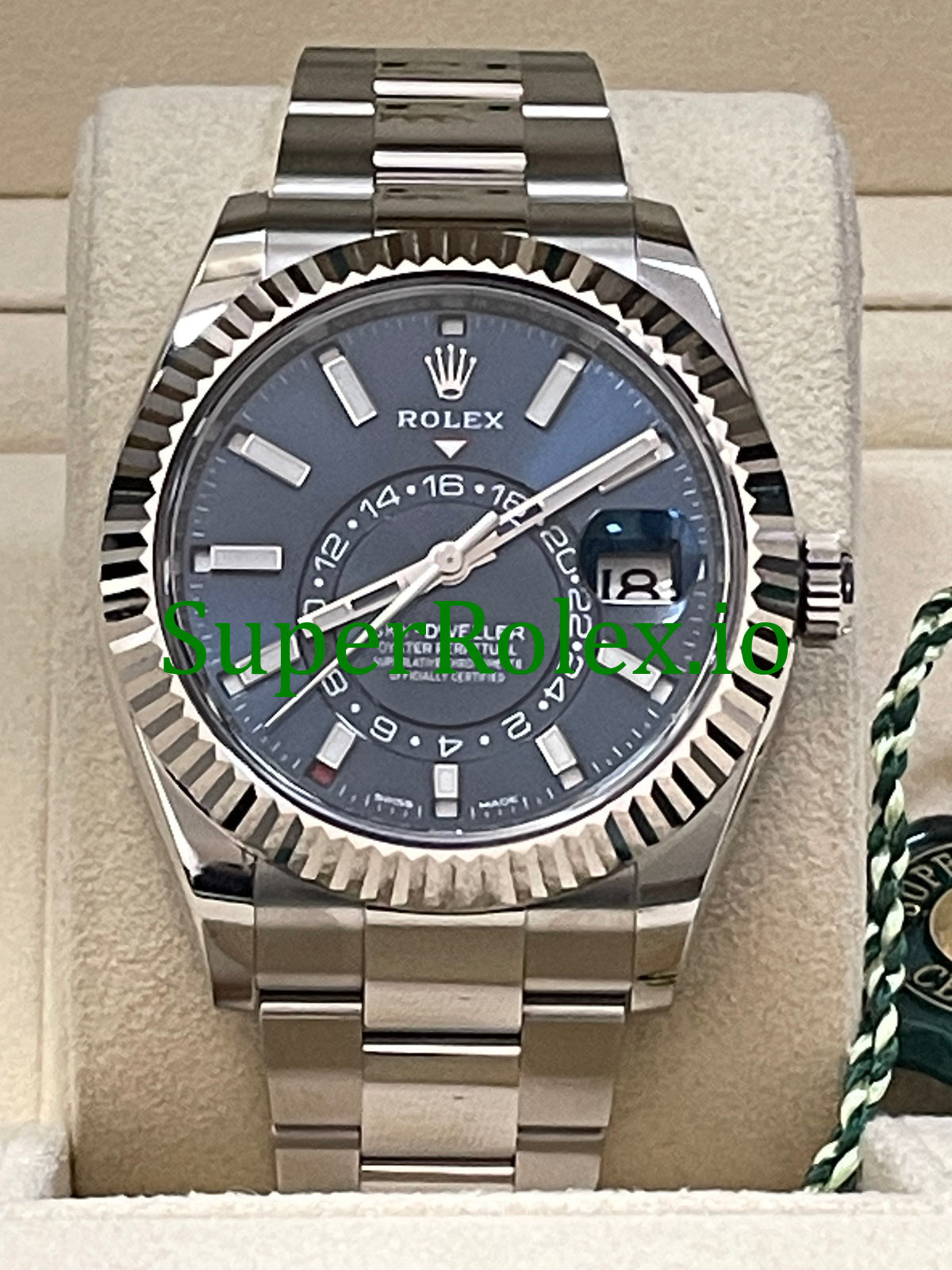 Sky-Dweller White Rolesor Ref.326934 - Blue Dial