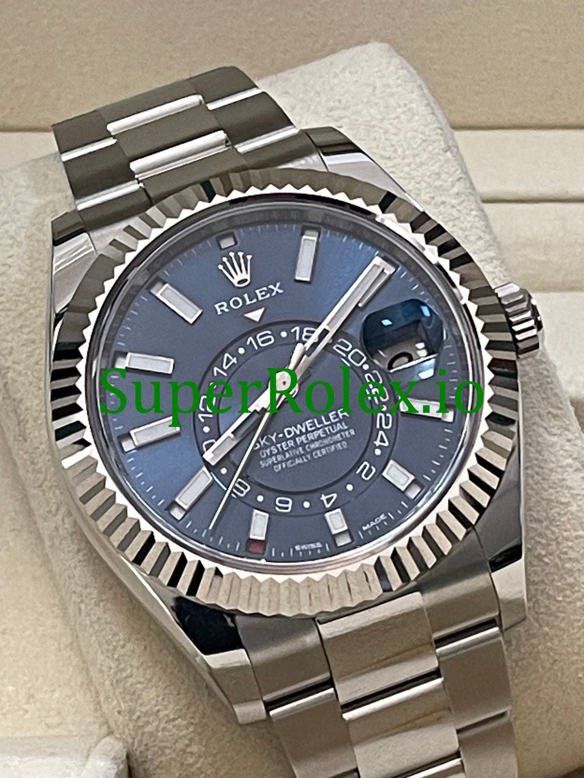 Sky-Dweller White Rolesor Ref.326934 - Blue Dial
