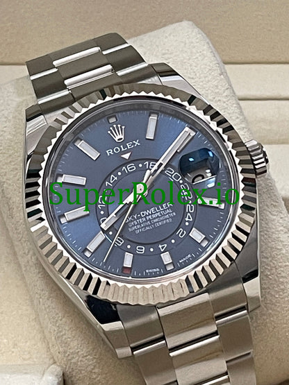 Sky-Dweller White Rolesor Ref.326934 - Blue Dial
