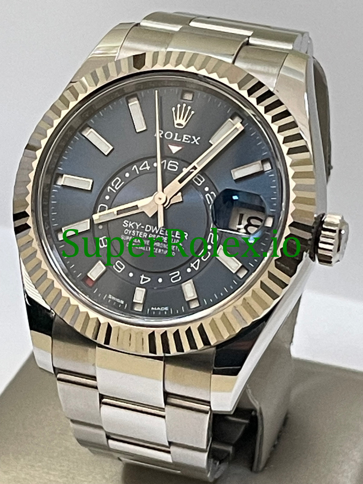 Sky-Dweller White Rolesor Ref.326934 - Blue Dial