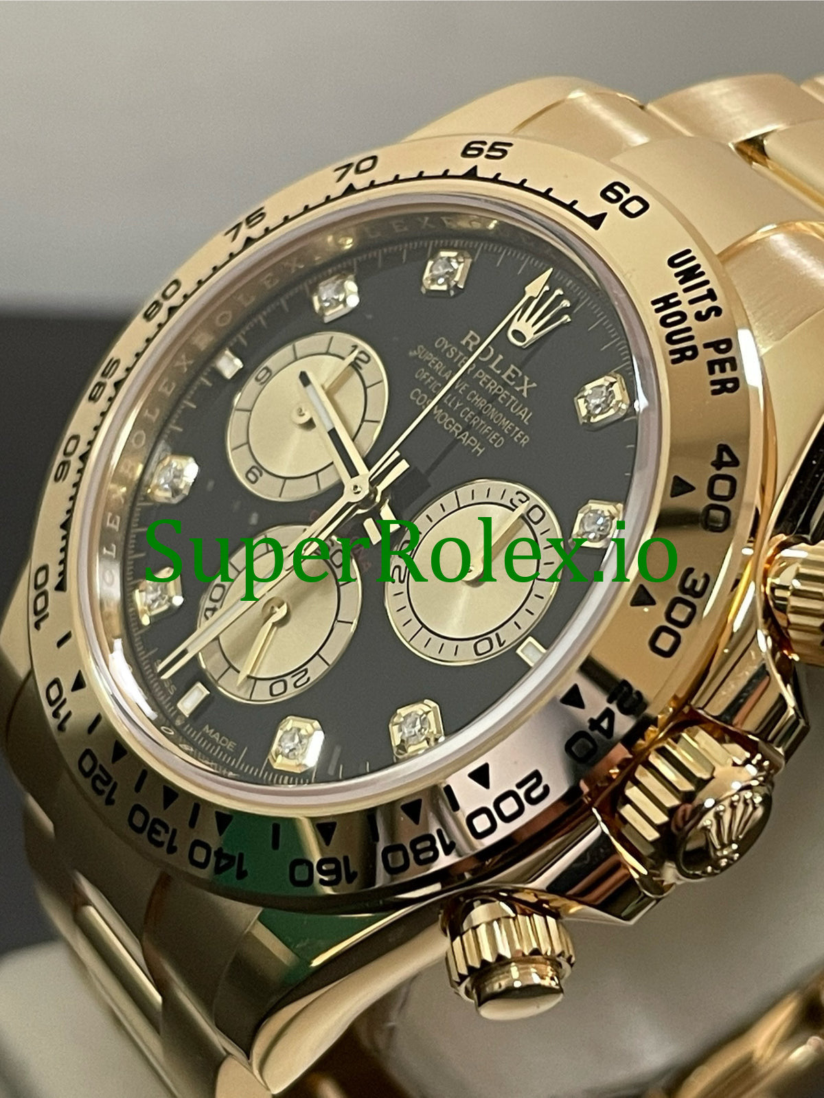 Cosmograph Daytona 40 Yellow Gold Black Diamond Dial Ref.126508