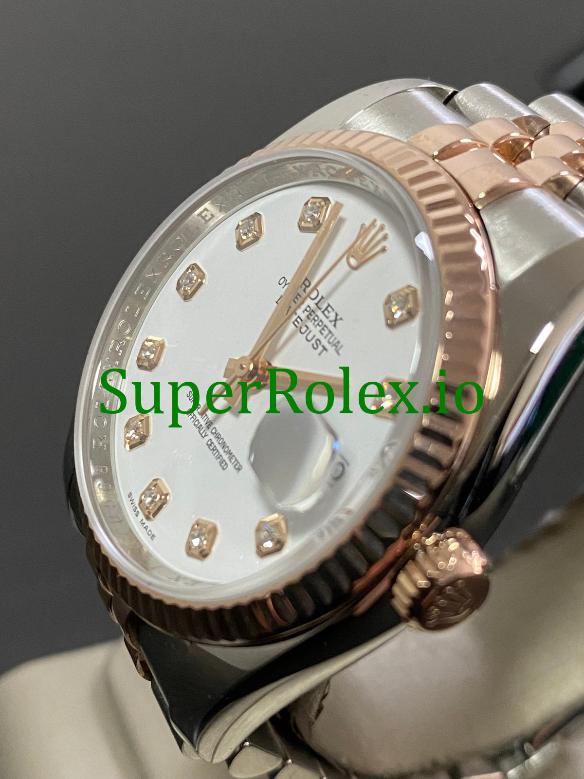 Datejust 36 Everose Gold White Diamond Dial Ref.116231