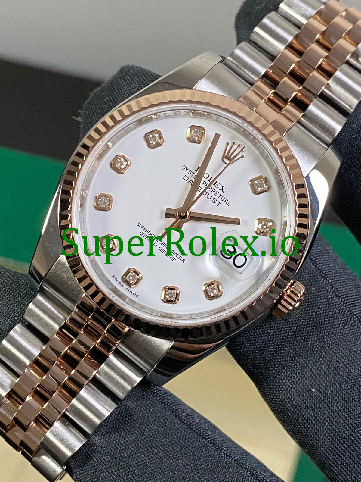 Datejust 36 Everose Gold White Diamond Dial Ref.116231