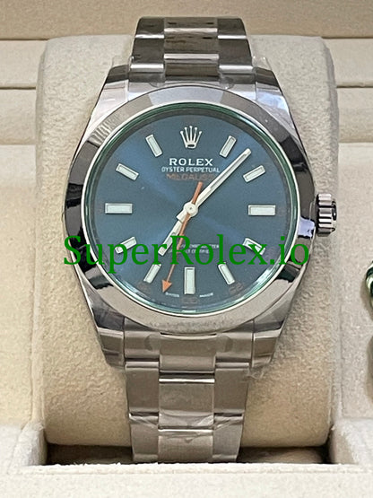 Milgauss 40MM Blue Dial Ref.116400GV - Green Crystal