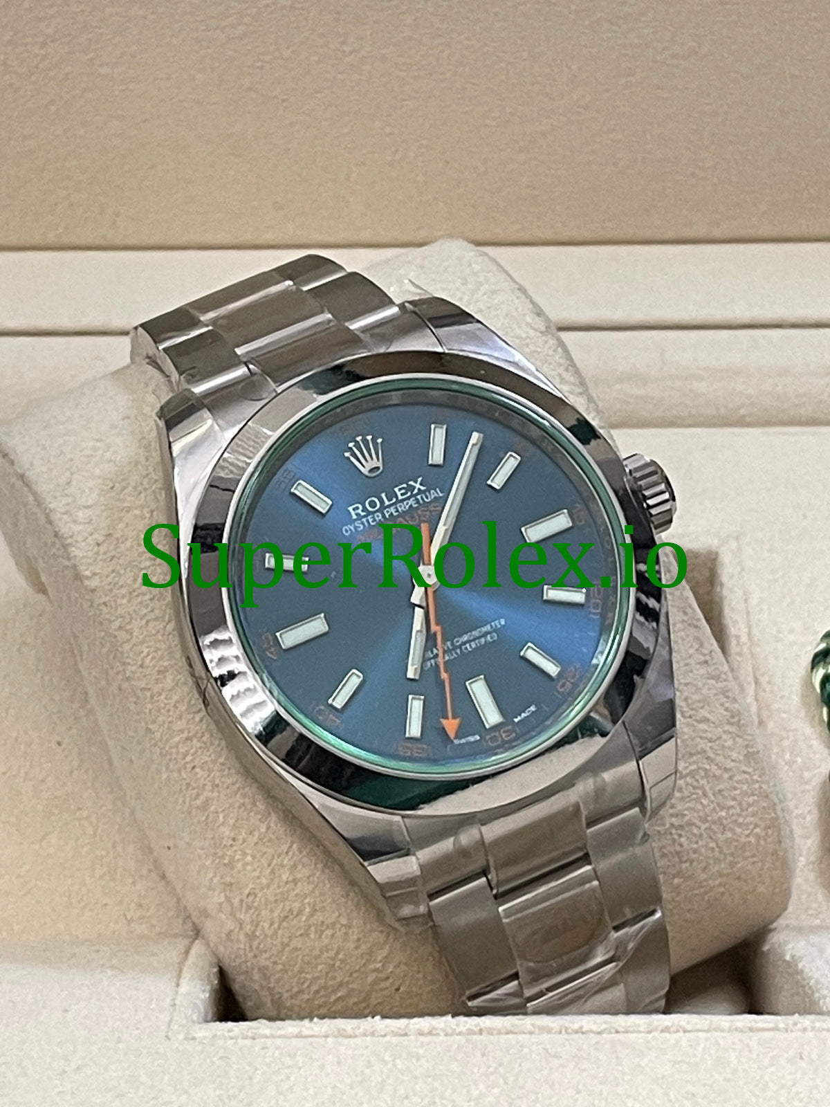 Milgauss 40MM Blue Dial Ref.116400GV - Green Crystal