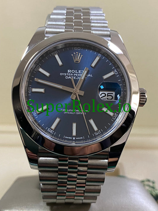 Datejust 41 Steel Blue Index Dial Ref.126300