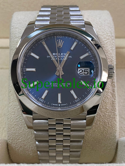 Datejust 41 Steel Blue Index Dial Ref.126300