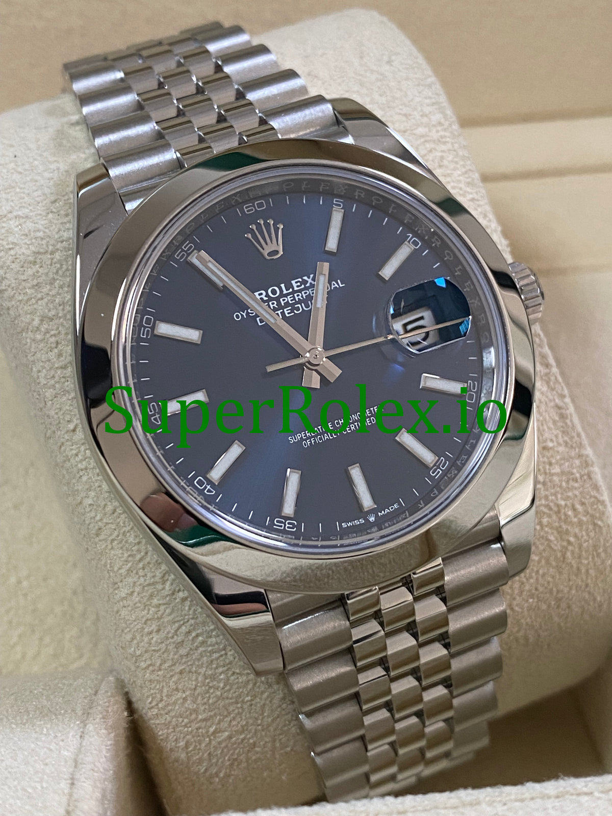 Datejust 41 Steel Blue Index Dial Ref.126300
