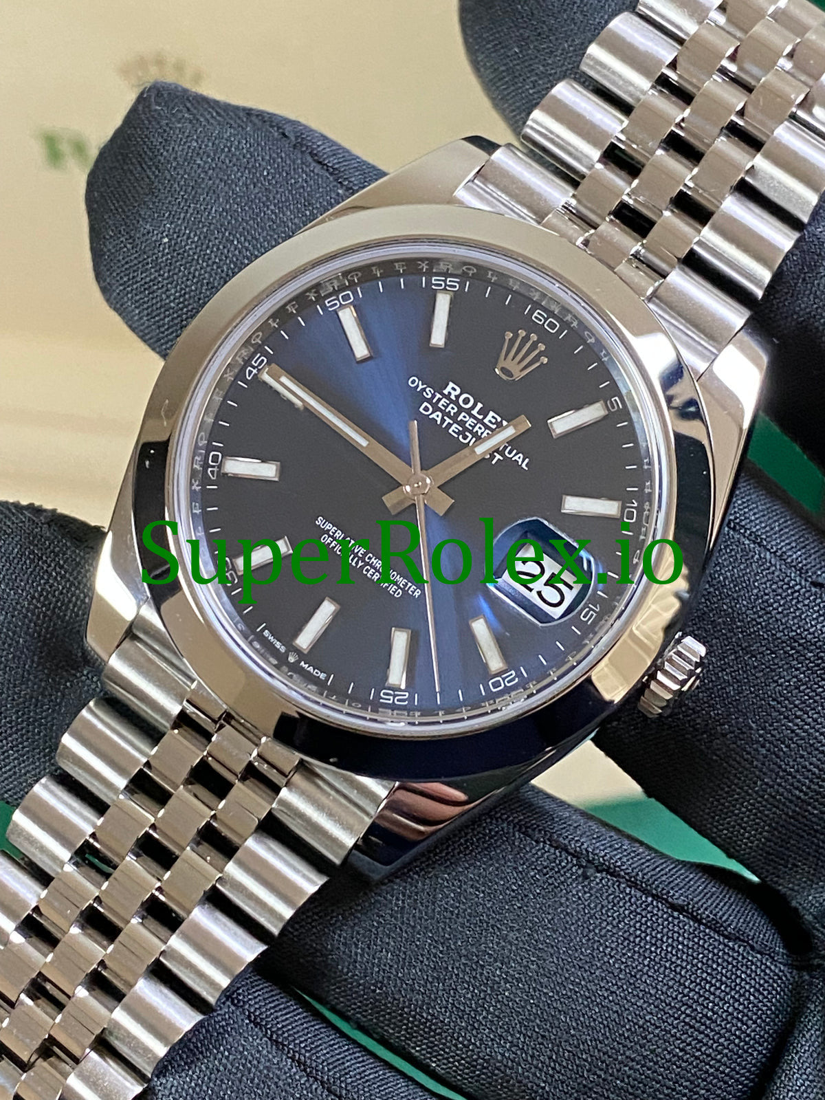 Datejust 41 Steel Blue Index Dial Ref.126300