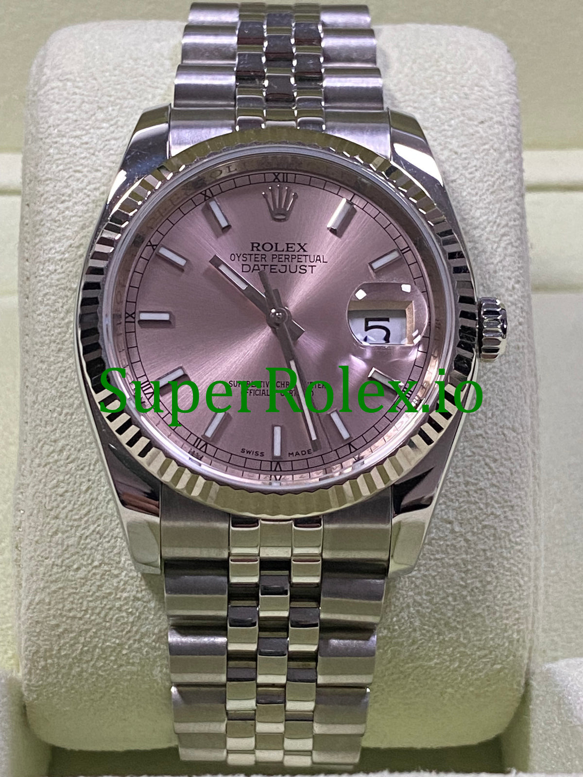 Datejust 36 Steel Pink Index Dial Ref.116234