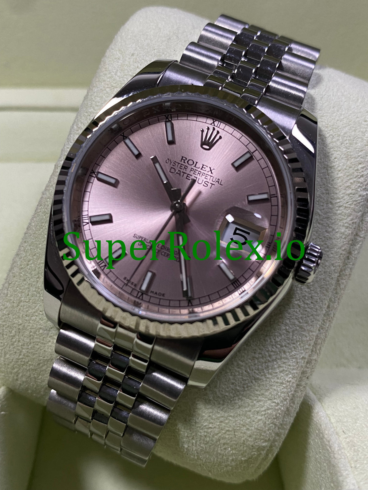 Datejust 36 Steel Pink Index Dial Ref.116234