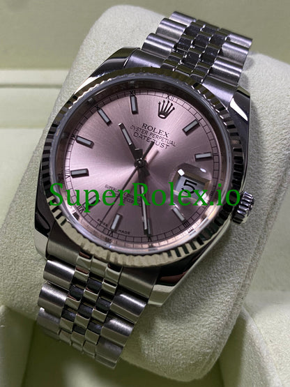 Datejust 36 Steel Pink Index Dial Ref.116234