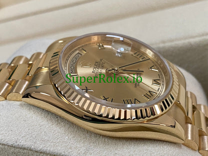 Day-Date 36MM Yellow Gold Champagne Roman Dial Ref.118238