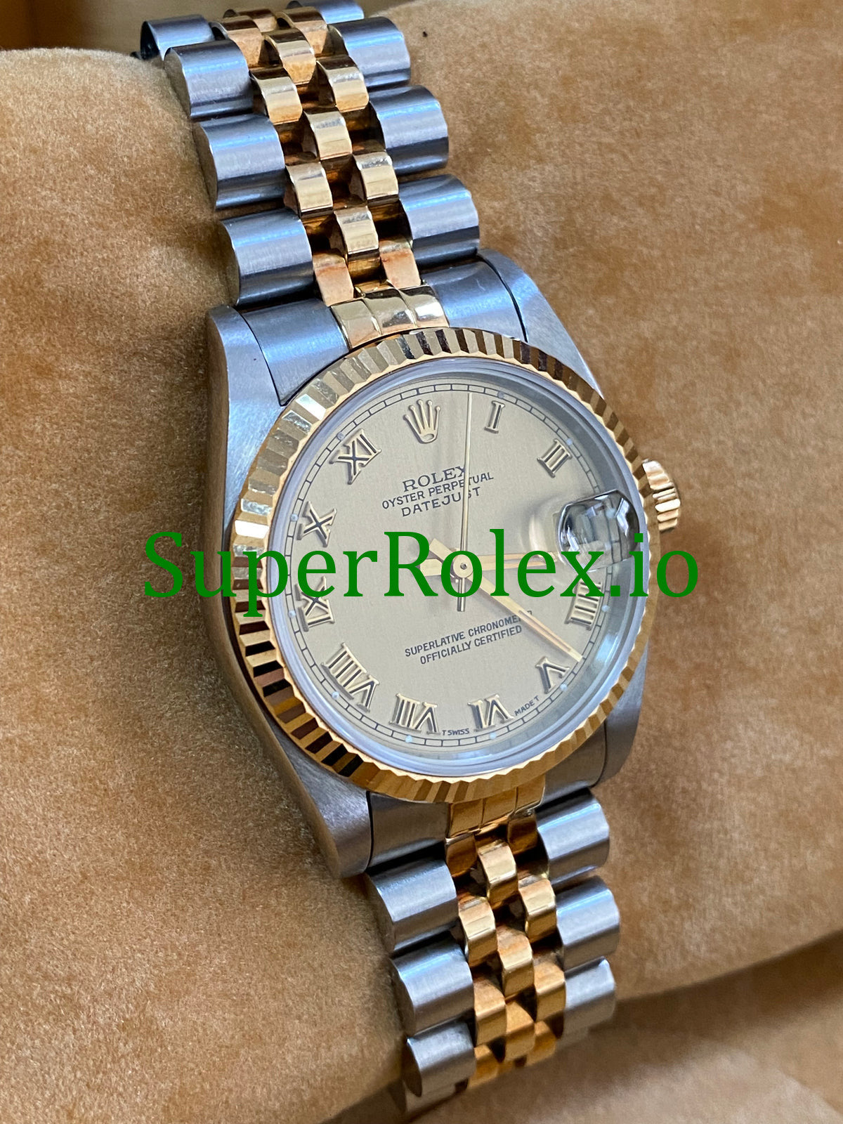 Datejust 31 Yellow Gold Champagne Roman Dial Ref.68273
