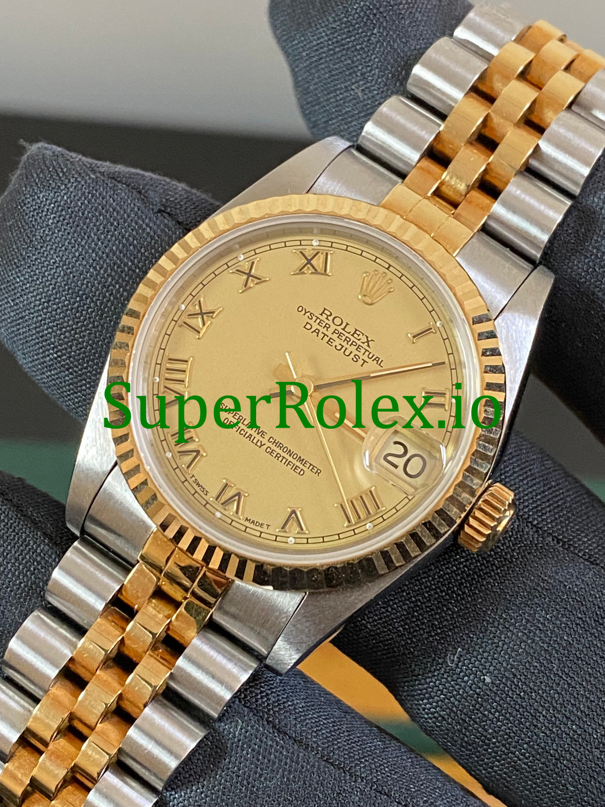 Datejust 31 Yellow Gold Champagne Roman Dial Ref.68273