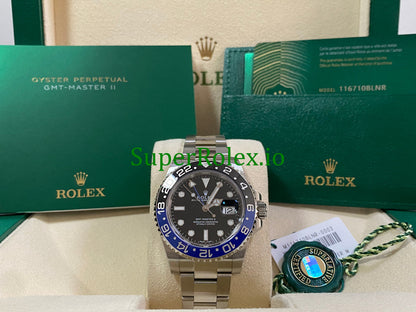 GMT-Master II 40mm Steel Oyster Ref.116710BLNR - Black Dial