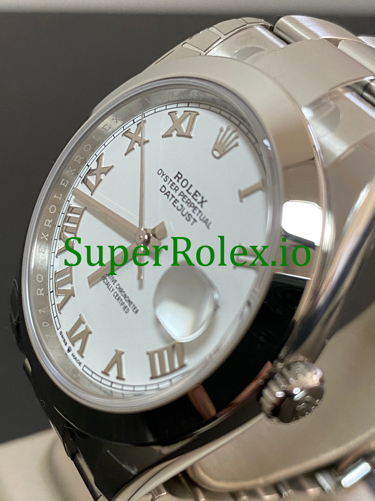 Datejust 41 Steel White Roman Dial Ref.126300