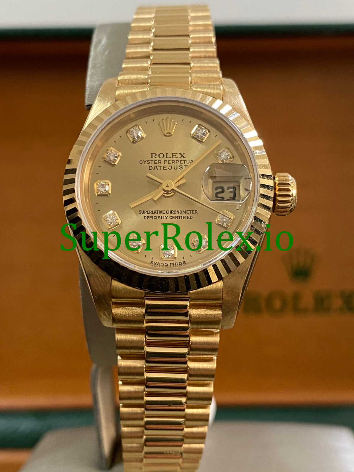 Lady-Datejust 26MM Champagne Diamond Dial Ref.69178