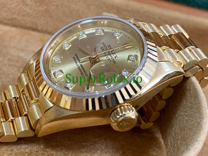 Lady-Datejust 26MM Champagne Diamond Dial Ref.69178
