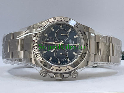 Cosmograph Daytona 40 White Gold Blue Index Dial Ref.116509