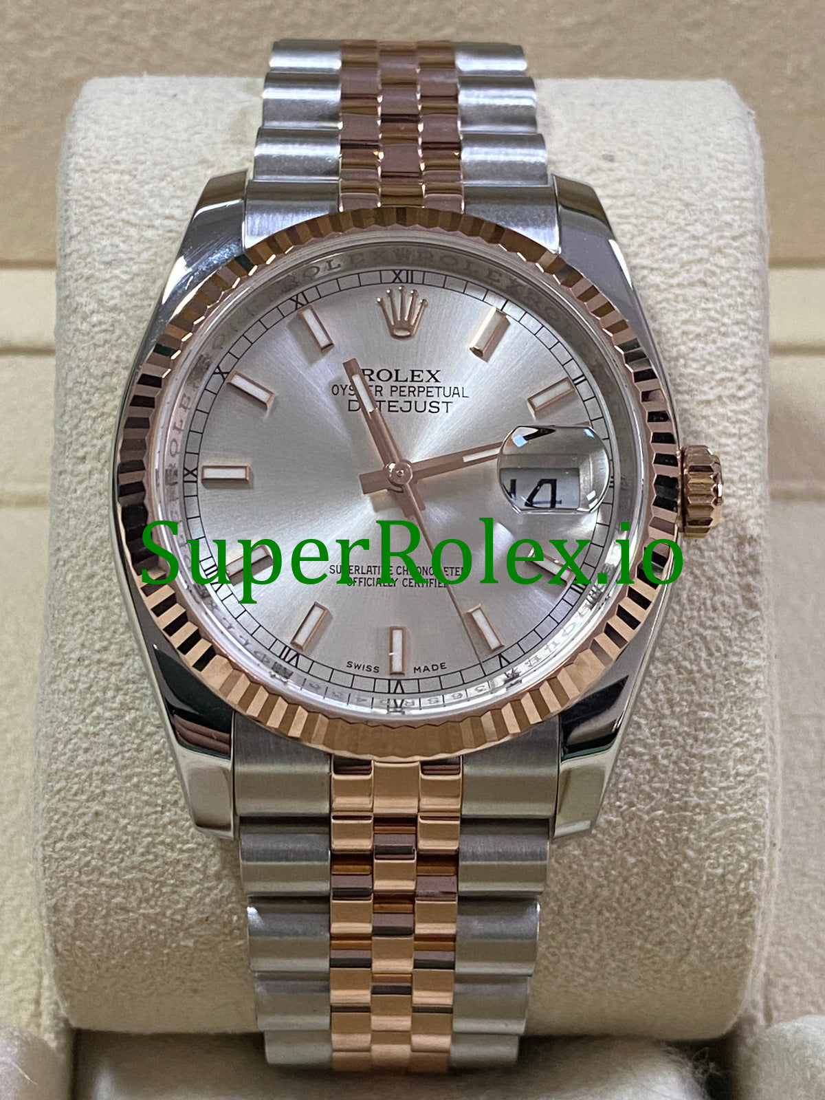 Datejust 36 Steel and Everose Gold Sundust Dial Ref.116231