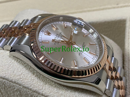 Datejust 36 Steel and Everose Gold Sundust Dial Ref.116231