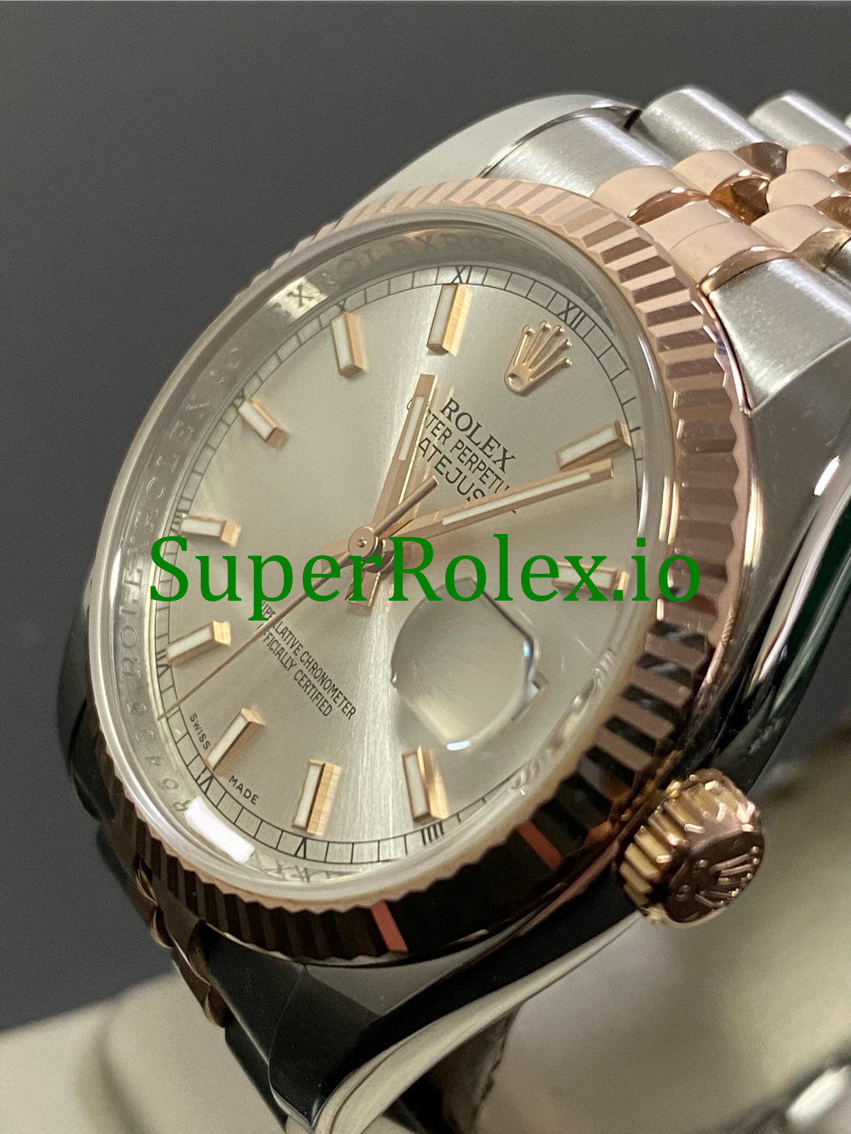 Datejust 36 Steel and Everose Gold Sundust Dial Ref.116231