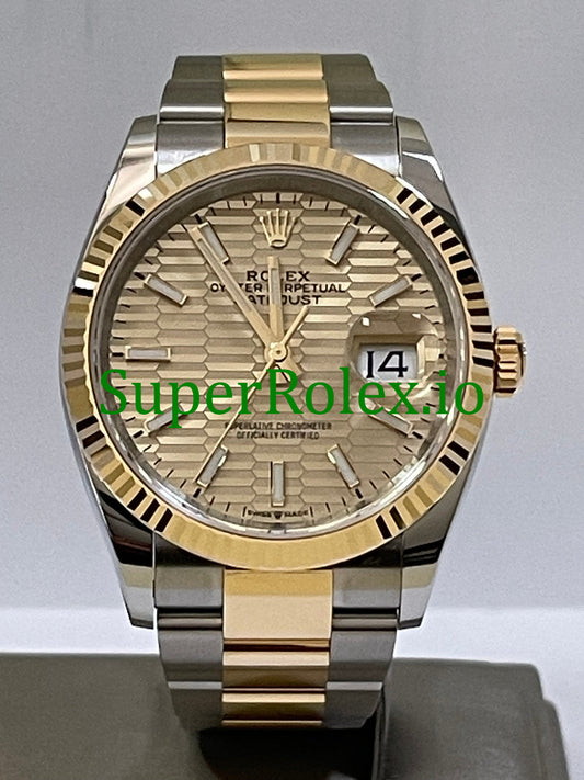 Datejust 36 Yellow Gold Golden Motif Dial Ref.126233