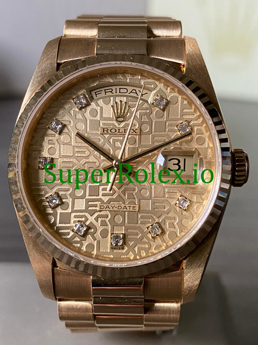 Day-Date 36MM Yellow Gold Diamond Dial Ref.18238