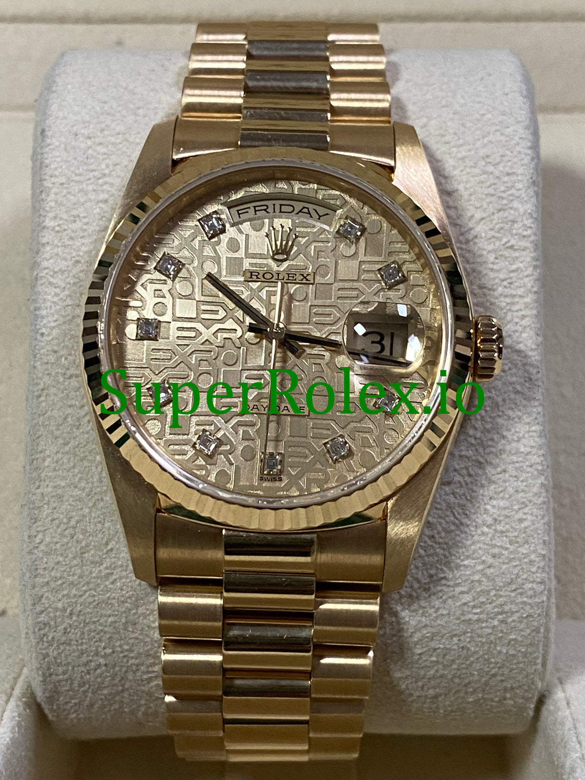Day-Date 36MM Yellow Gold Diamond Dial Ref.18238